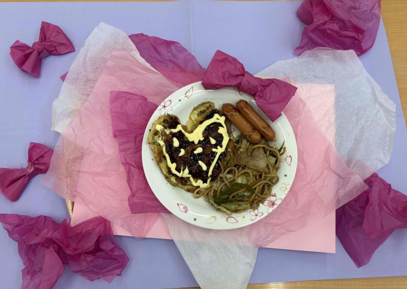 バレンタインデー♡~虹 お好み焼き編