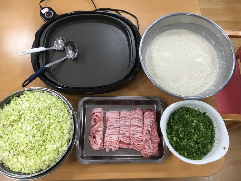 お好み焼きパーティーをしました！